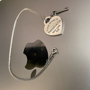 Tiffany & Co - Heart Tag with Key Pendant Necklace